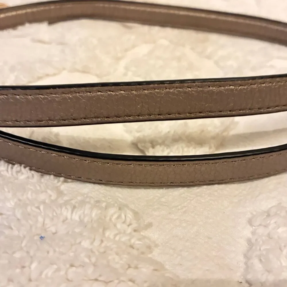 Coach Metallic Champagne Leather Crossbody Handbag Strap Replacement Strap
